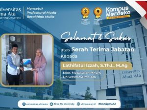 Congratulations on the Appointment of Lathifatul Izzah, S.Th.I., M.Ag. as the Coordinator of MKWK Courses at Universitas Alma Ata