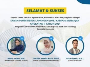 Ikut Sukseskan MBKM 3 Dosen FAI UAA menjadi DPL Kampus Mengajar MBKM KemdikbudRistek 2021