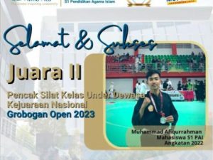 Mahasiswa Prodi PAI UAA Raih Juara 2 Kejuaraan Pencak Silat Tingkat Nasional